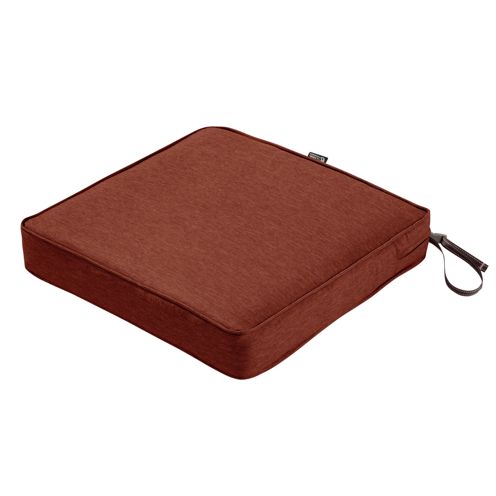 Classic Accessories Montlake FadeSafe Patio Seat Cushion — 17in. x 17in. x 3in., Water-Resistant, Heather Henna, Model# 62-007-HHENNA-EC